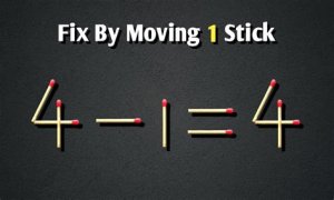 Matchstick Riddle: Solve 1x5=8 by Moving Just 1 Stick